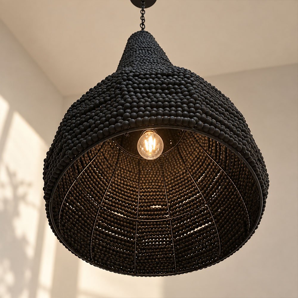 LÁMPARA MADERA Y HIERRO - Imagen 4